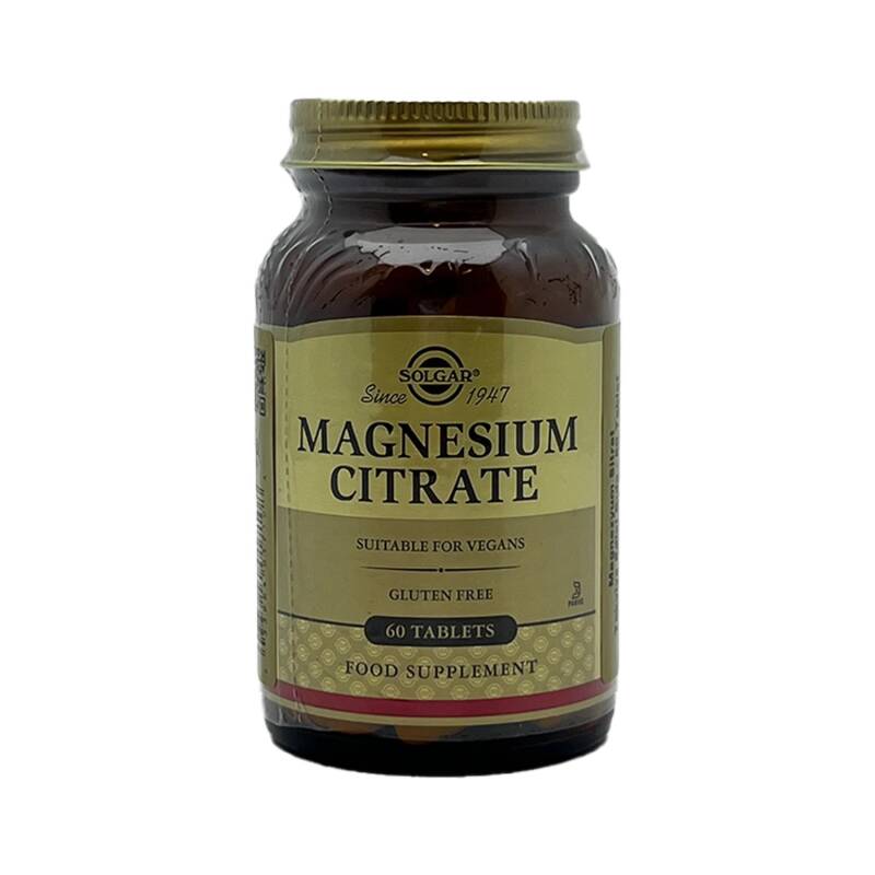 Solgar Magnesium Citrate N60 — magnezium sitrat 200mg ezele enerji hezm
